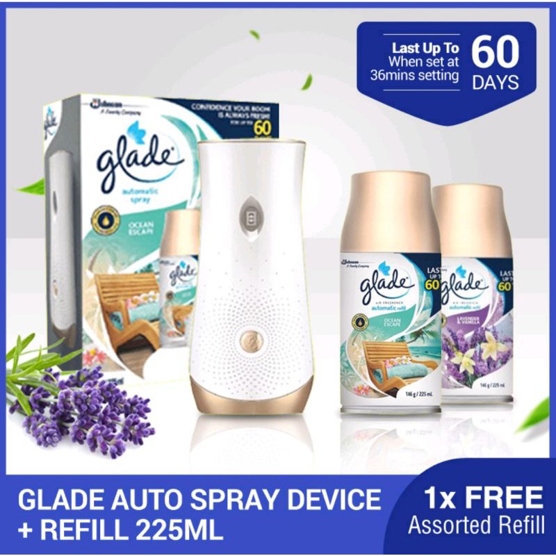Glade Matic Automatic Spray + Refill 225ml + Assorted Refill 225ml