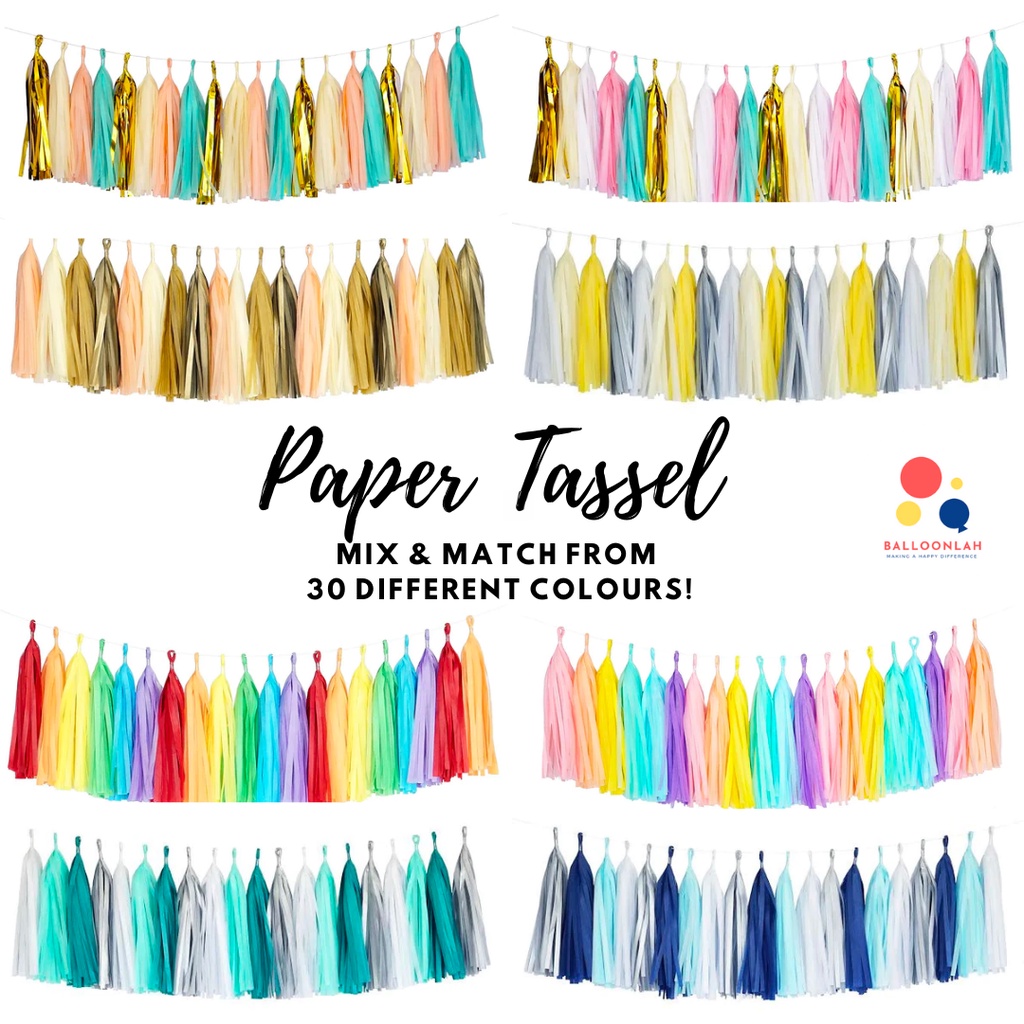 Paper Tassel Garland DIY Birthday Decoration Tissue Paper Garland