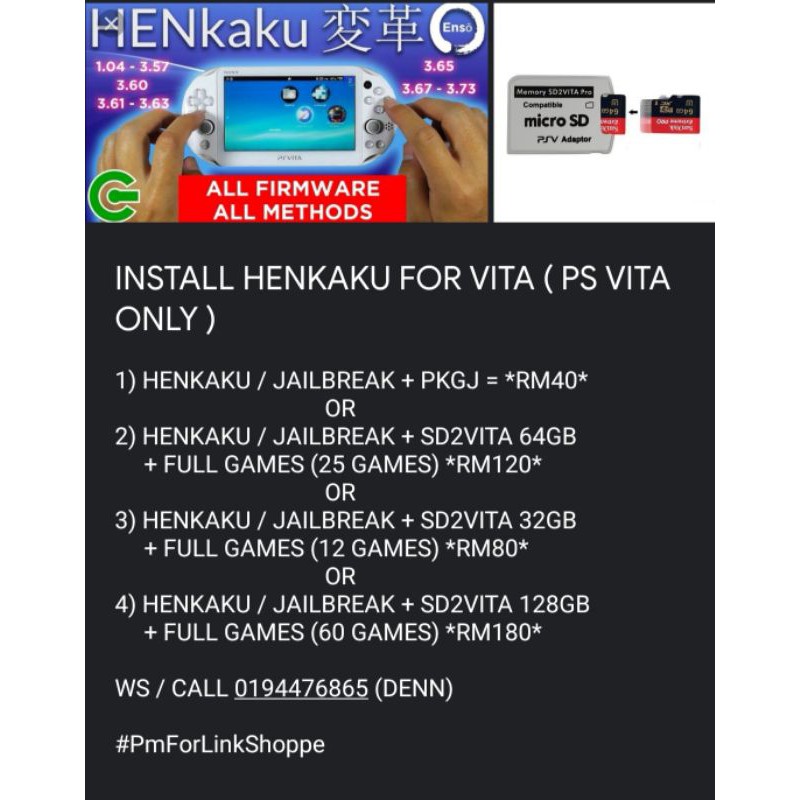 Ps Vita Servis Jailbreak Henkaku For Vita Only New Fifa 21 Shopee Singapore