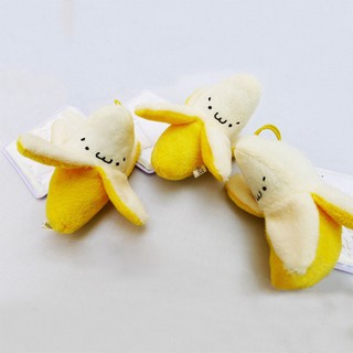 Image of Mini Cute Banana Pendant Soft Stuffed Plush Toy Keychain Keyring Phone Gift