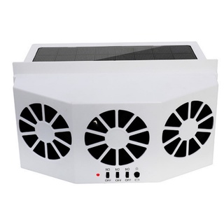 Solar Car Exhaust Fan Three-Outlet Dual Power Three Fans Cooling Ventilation Cooler [GU450]
