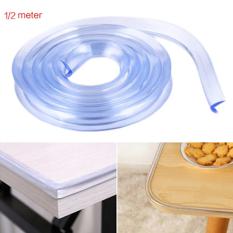 1M/2M Transparent Table Edge Furniture Corner Protectors Bumper Strip ...