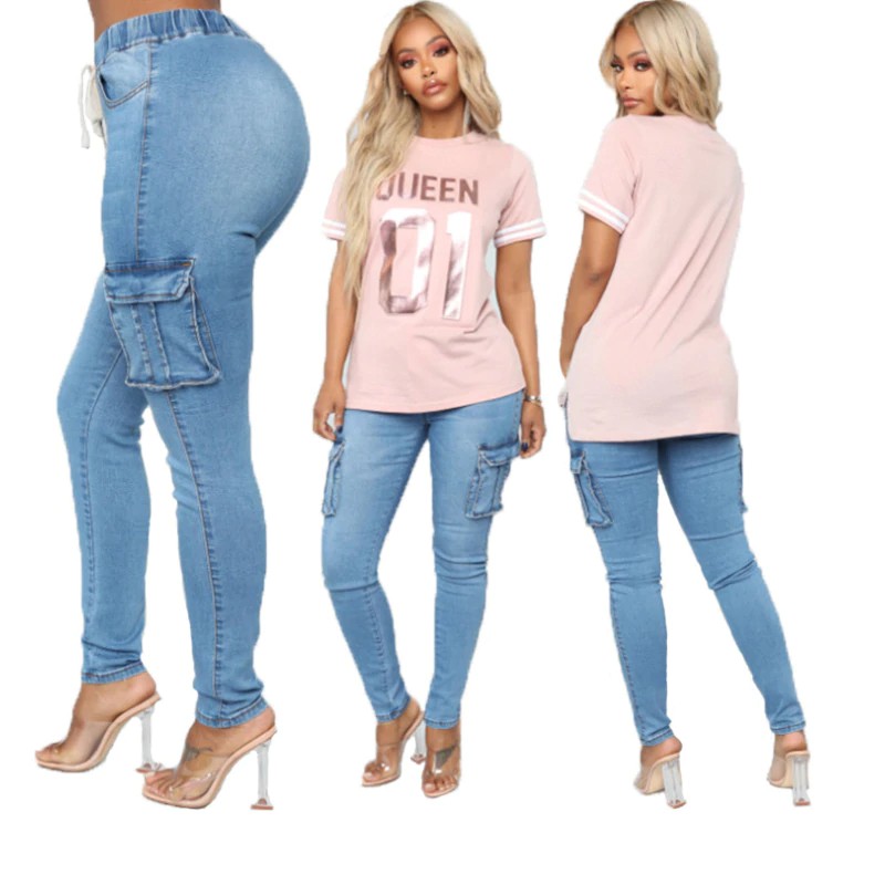 women's plus size cargo jeans