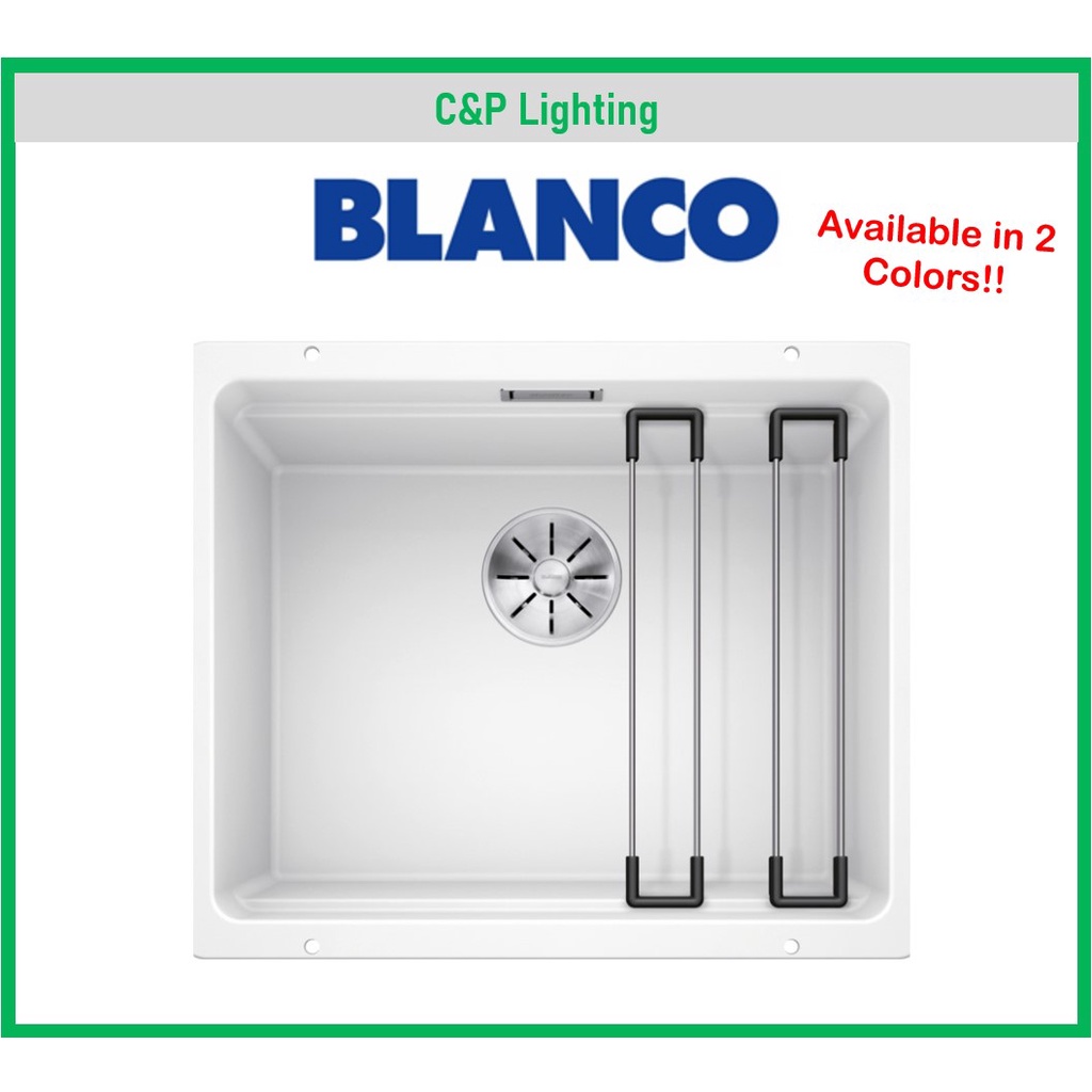 Blanco Etagon 500U 53cm Black Undermount Single Bowl Granite Kitchen