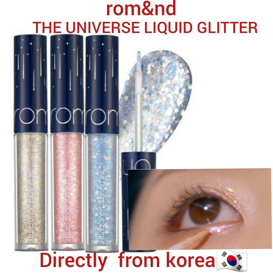 Korea Cosmetic Rom Nd Liquid Glitter 3colors Face Make Up Cosmetic Gold Liquid Eye Glitter Beauty Shopee Singapore