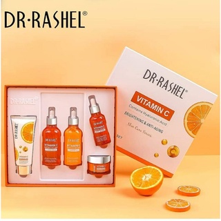 DR.RASHEL VITAMIN C BRIGHTENING & ANTI-AGING SKINCARE SET FACIAL CLEANSER / FACE SERUM / FACE CREAM / TONER (ORIGINAL)