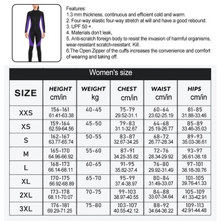 [Global] Neoprene Diving Suit Portable 3MM UPF 50  3 Layer Long Sleeve Colorful Stylish Underwater Dive Snorkelling Nylon Wetsuit #3