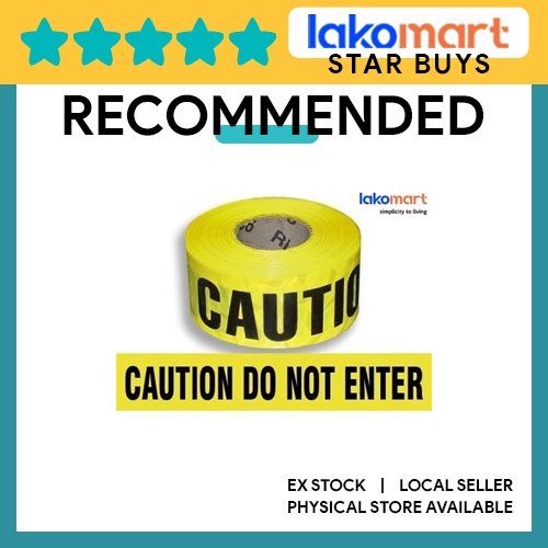 Safety Warning Tape Barricade Cordon Off Tape Red Yellow 75mm X 243mtr ...