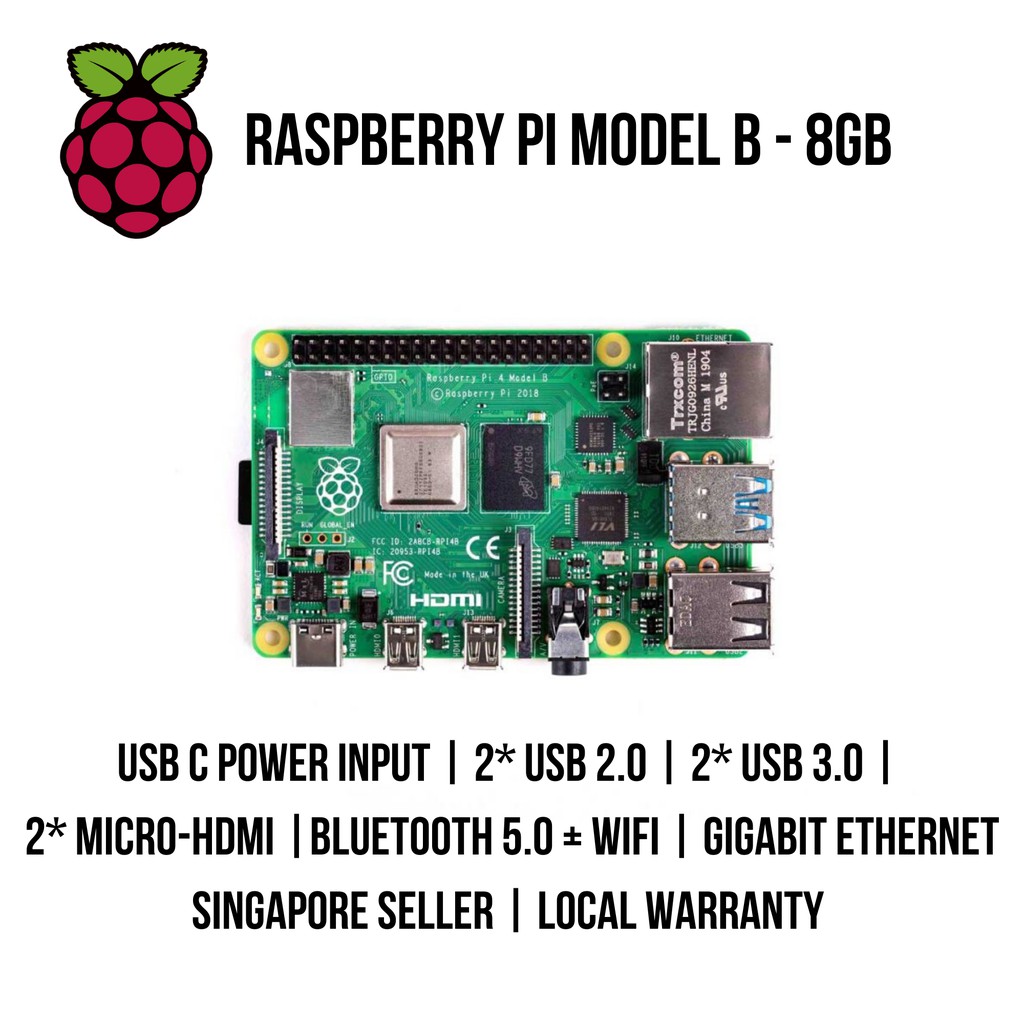 Raspberry Pi 4 Model B - 8GB Memory | Shopee Singapore