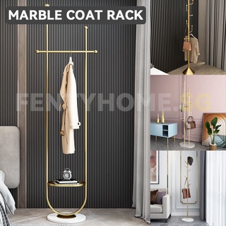 Marble Coat Rack Home Living Room Bedroom Modern Light Luxury Clothes Rack Creative Clothes Rack Stand #0