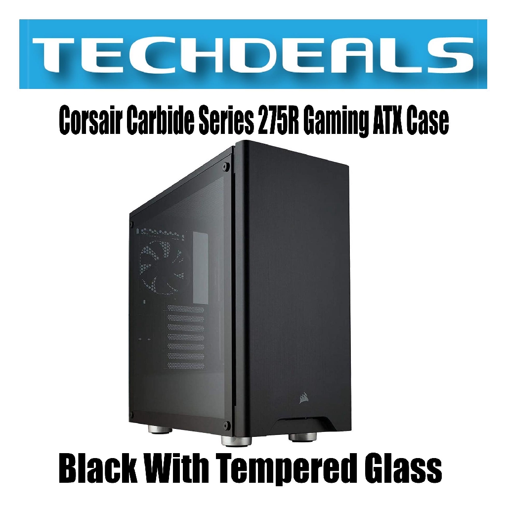 Corsair Carbide Series 275R Mid-Tower Gaming Case — Black ( Tempered ...