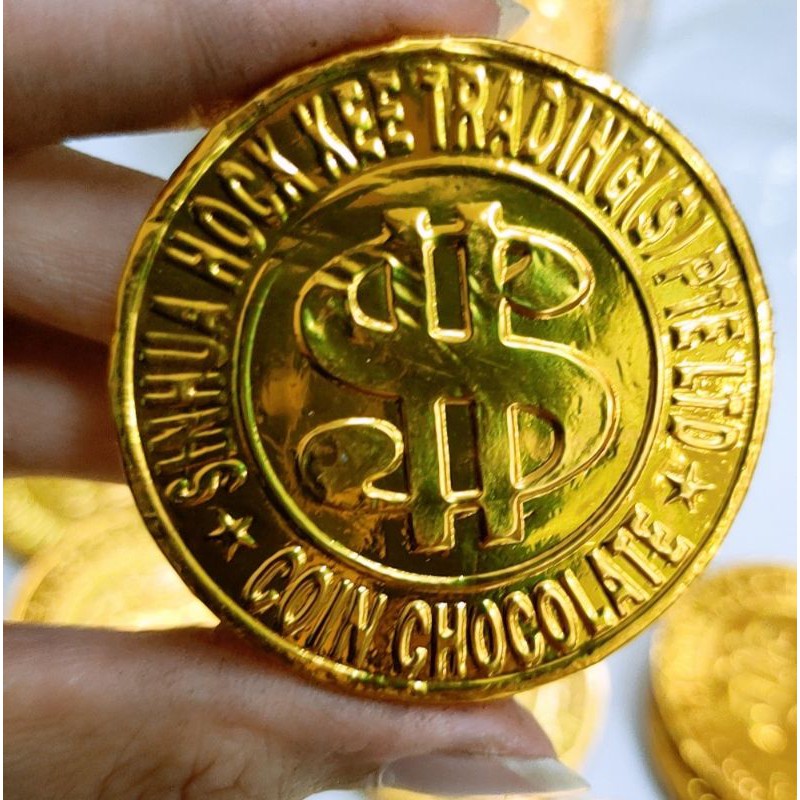 [6 pieces] Jumbo Big Size Halal Golden Coin Chocolate / Gold Coin