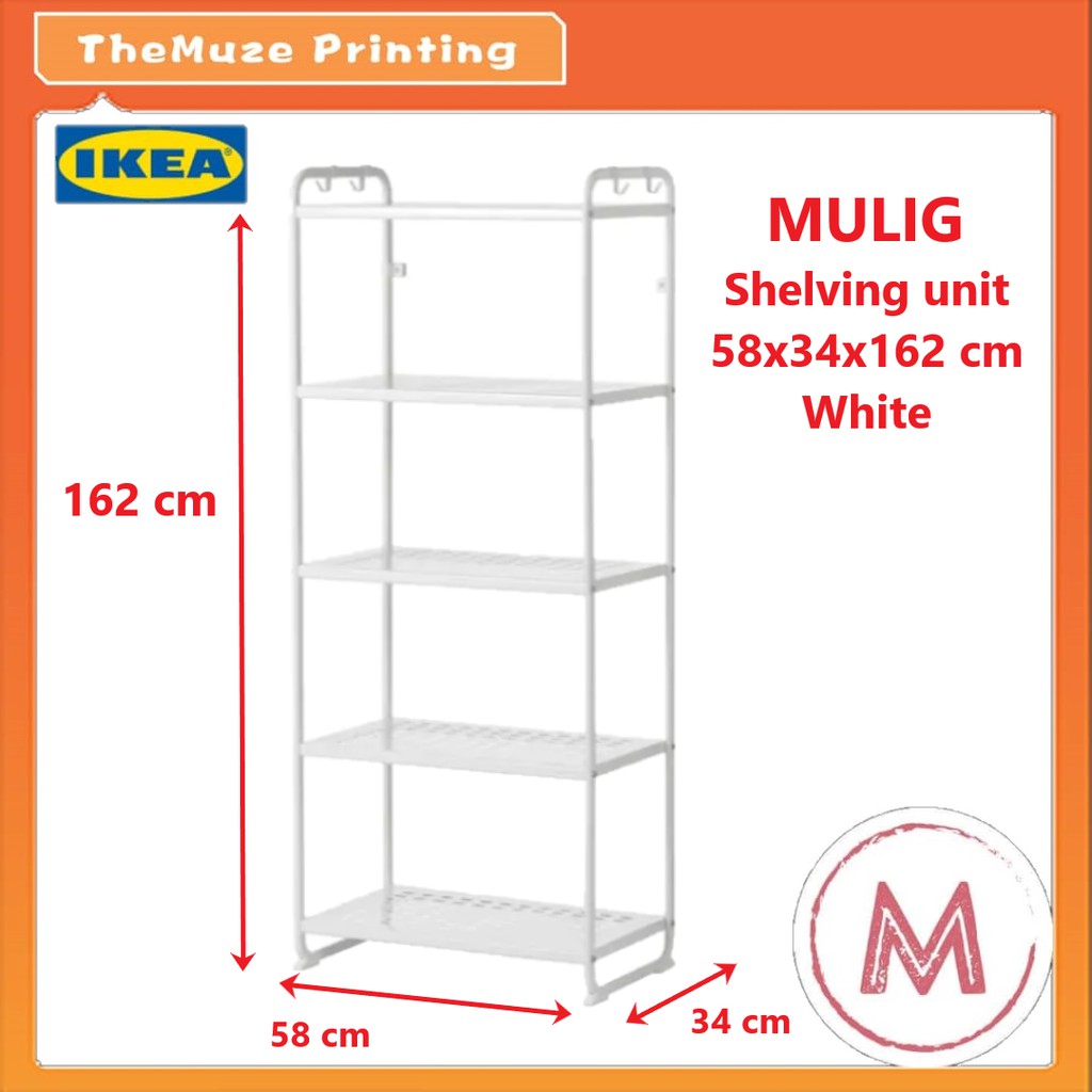 Ikea Mulig Shelving Unit White, 12 Inch Wide Bookcase Ikea Singapore