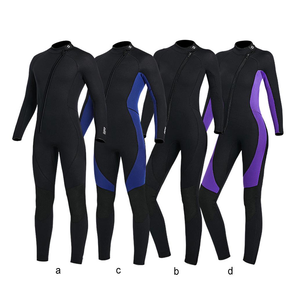 [Global] Neoprene Diving Suit Portable 3MM UPF 50  3 Layer Long Sleeve Colorful Stylish Underwater Dive Snorkelling Nylon Wetsuit