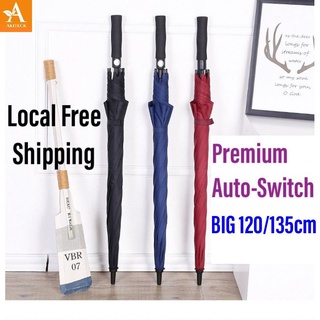 🏆 SG Umbrella Big Large Long Stick ♥ Automatic ♥ Anti UV ♥ Foldable ♥  Premium ♥ UV Protection Golf Straight