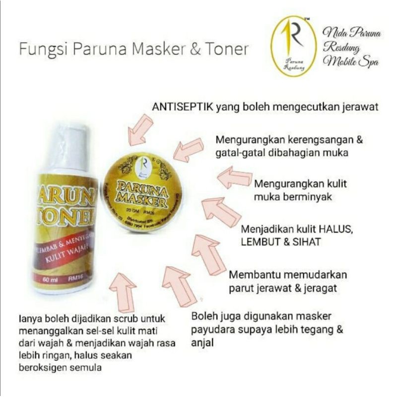 Paruna Resdung Mask Toner Shopee Singapore