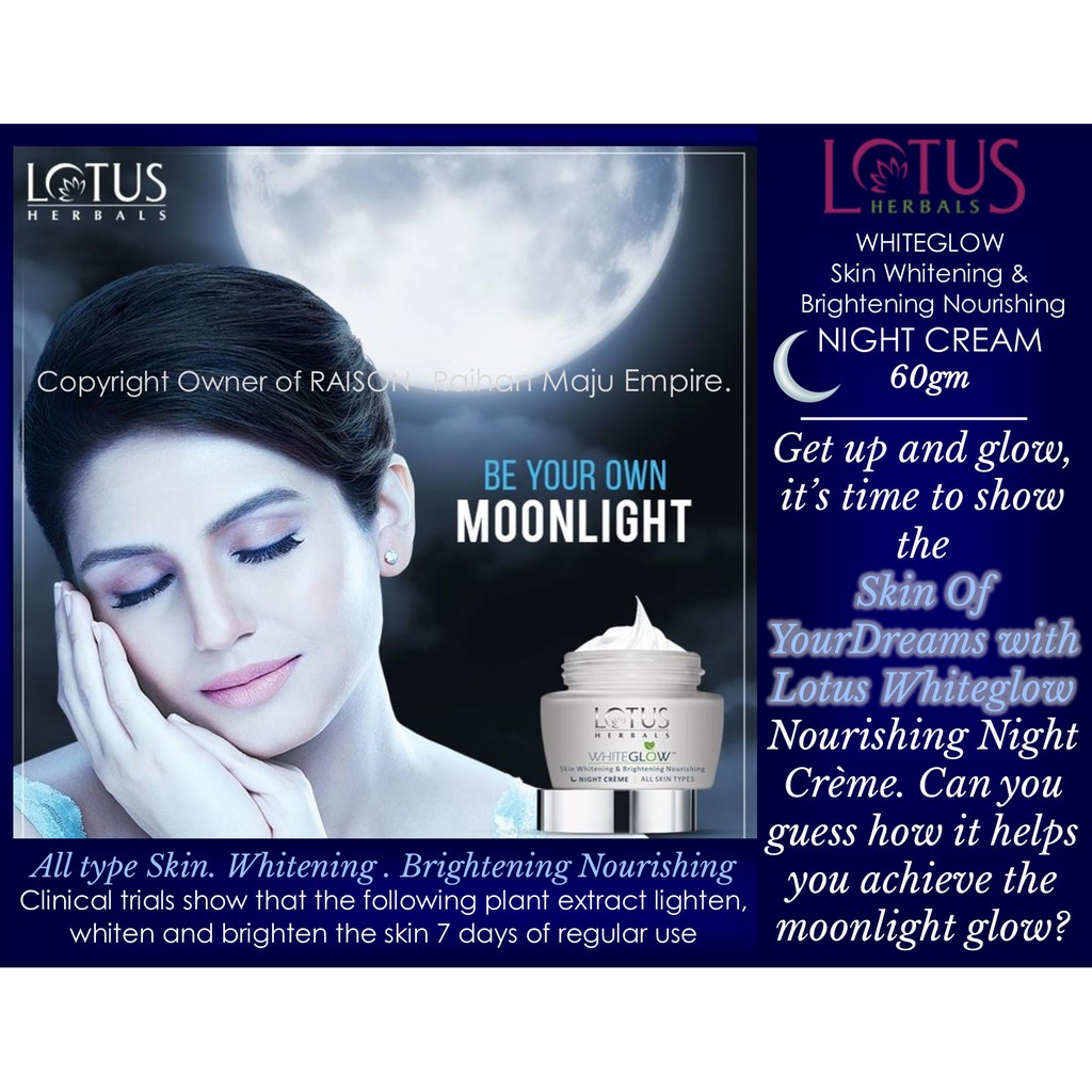 glow skin white night cream