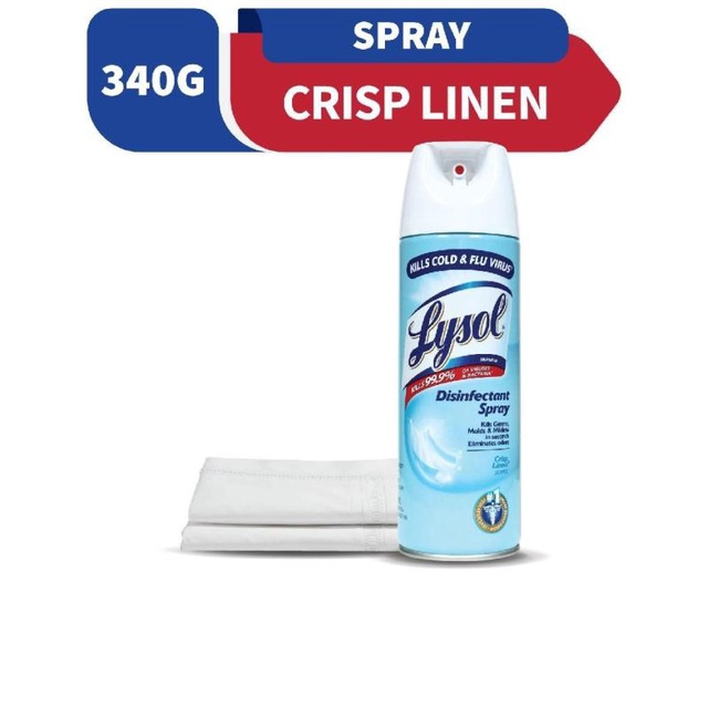 [Bundle of 2] Lysol Disinfectant Spray Crisp Linen 340g Shopee Singapore