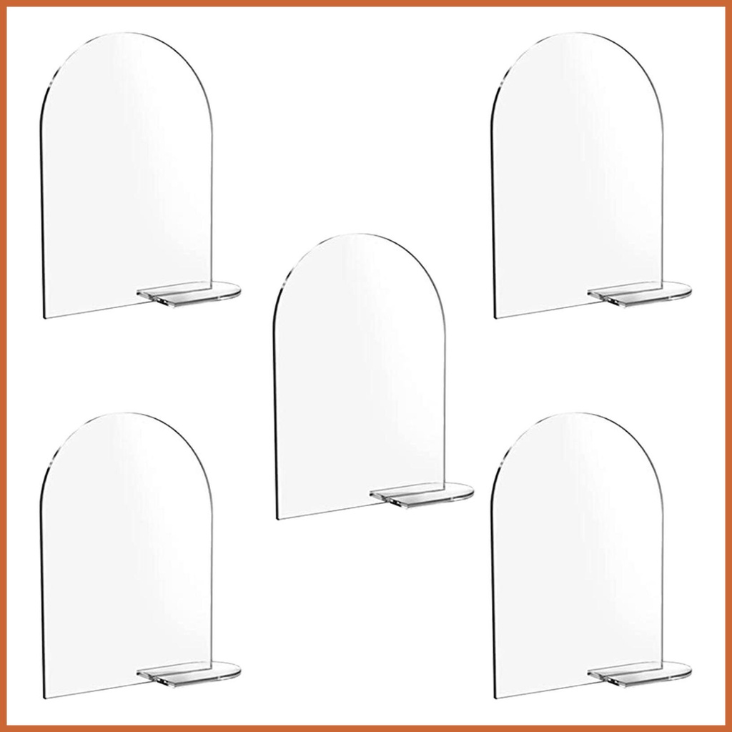 Arch Acrylic Sign Blank for Wedding 5Pcs Blank Arched Round Top Acrylic