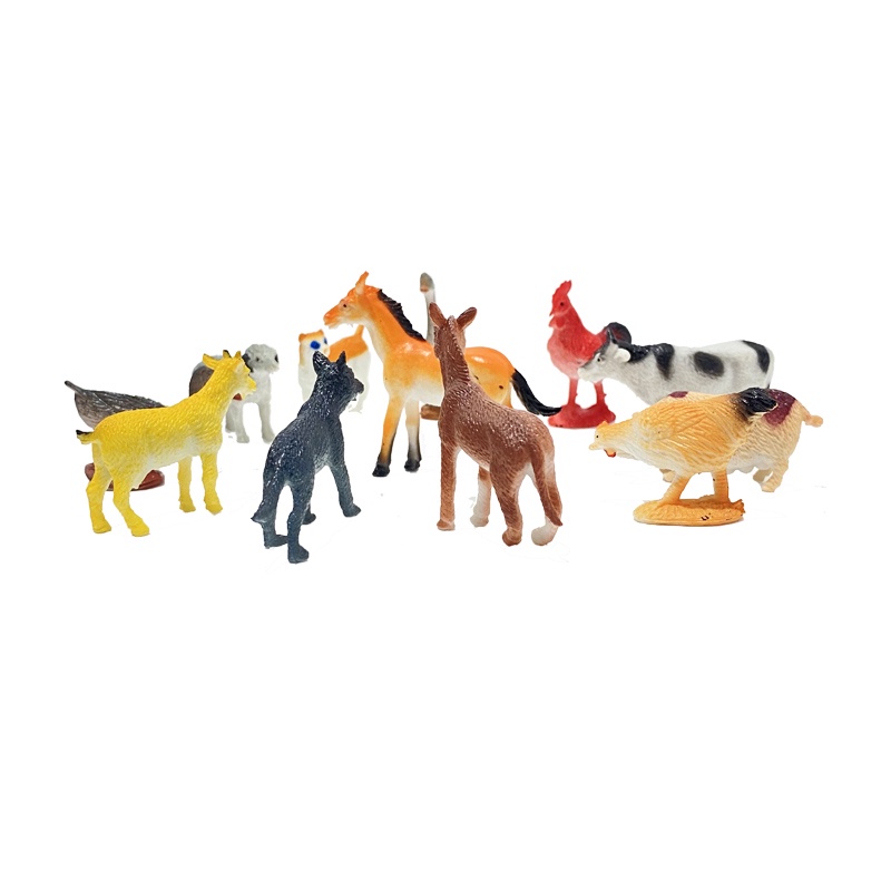 Montessori Ocean Animal Match Cards and Figurines 12 Pieces Miniature Animals 