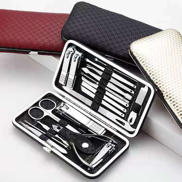 [Hot selling spot]Nail Clippers 19PCS set Professional Stainless Steel Manicure Pedicure