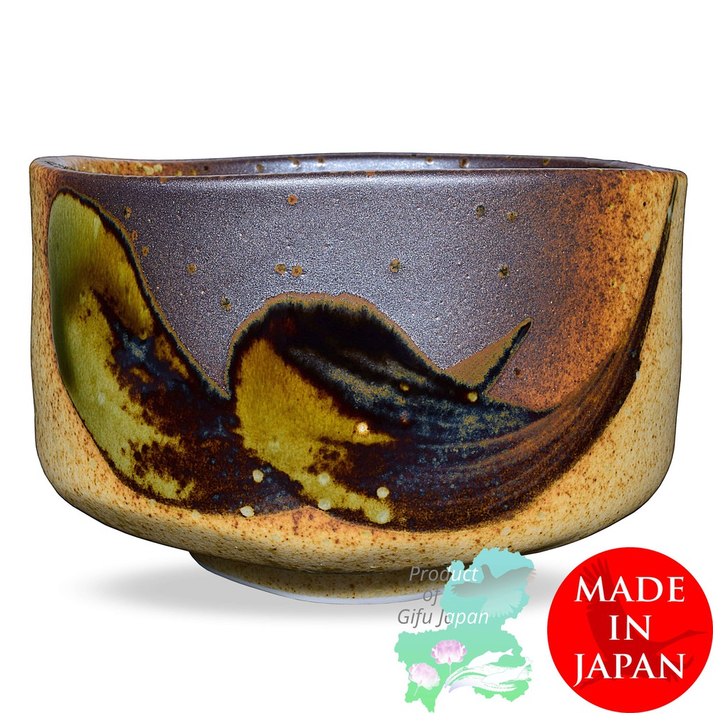Matcha Green Tea Bowl Chawan Hagoromo Mino Ware Japanese Pottery MADE IN JAPAN 