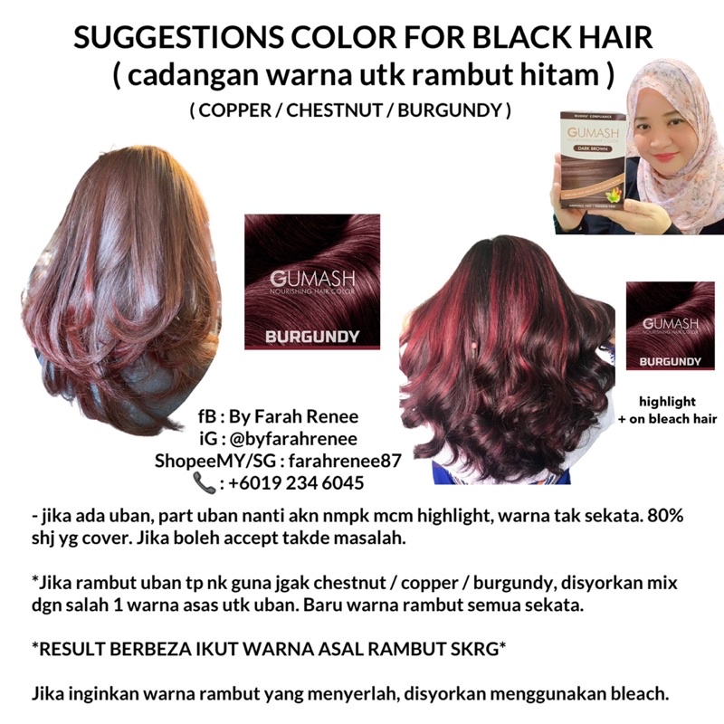 Shocking Sale Gumash Hair Dye Sah Prayers Bathing Made Sharia Hair Color Hair Dye Inai Hair Henna Shopee Singapore