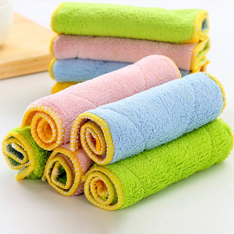 Kitchen Wash Clean Cloths 1 Pcs Soft Microfiber Cleaning Towel Car Home
