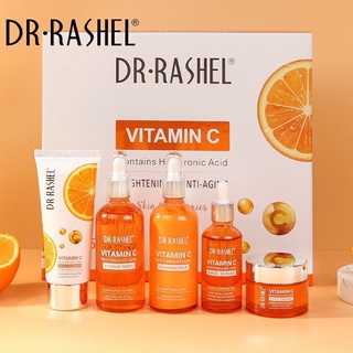 DR. RASHEL 5 in 1 Vitamin C  ORIGINAL SET - Toner ,  Day cream , Night cream,Face serum, Cleanser, Face cream