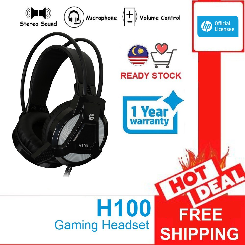 Shop Malaysia Flash Sale Hp H100 Wired High Performance Gaming Headset With Microphone For Pc Xbox Ps4 Nintendo Switch Shopee Singapore
