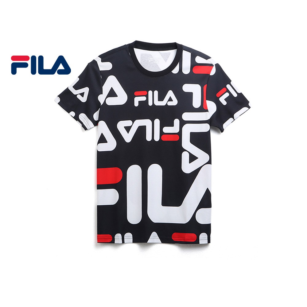 black and gold fila shirt