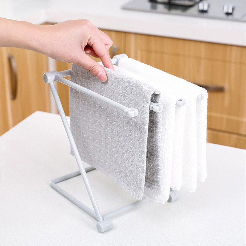 Mini Folding Cloth Storage Rack Kitchen Countertop Dishcloth Drying ...