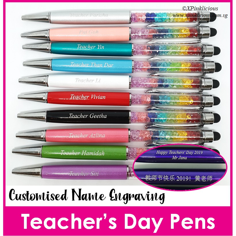 Your TEXT Personalised Pen Christmas present mum Gift touchpen ball pen teacher 