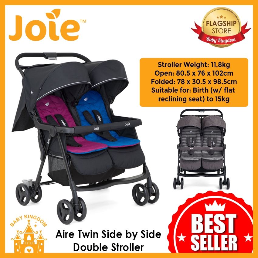 joie aire twin rosy & sea