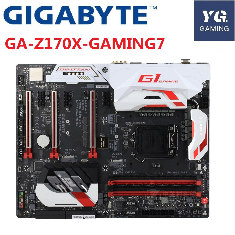 Original Motherboard Gigabyte Ga Z170x Gaming 7 Ddr4 Lga 1151 64g Usb3 0 Usb3 1 Hdmi Z170x Gaming 5 Desktop Motherboard Shopee Singapore