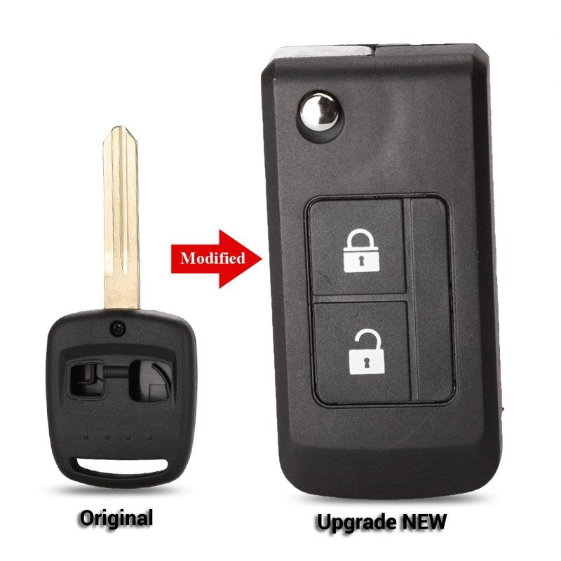 New Uncut Folding Remote Key Shell Case Fob 2 Button for Subaru Outback Legacy 