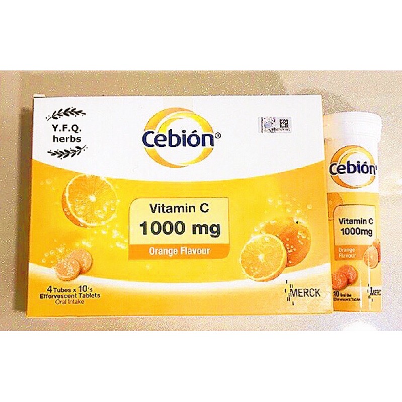 Cebion Vitamin C Effervescent Tablets 1000mg 1 Tubes 8 Tubes Orange Flavour Kelebihan Cebion Vit C Exp 05 22 Shopee Singapore