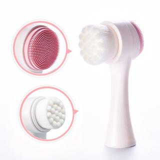 3D Facial Cleanser Brush/Double Sided/Soft Silicone/For Face Washing ,Cleansing,Massage,Skin Care