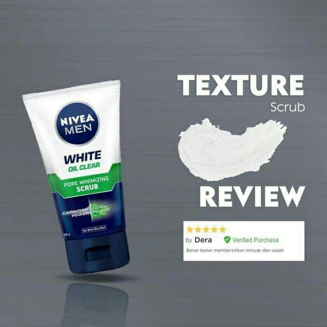 nivea men white oil clear scrub