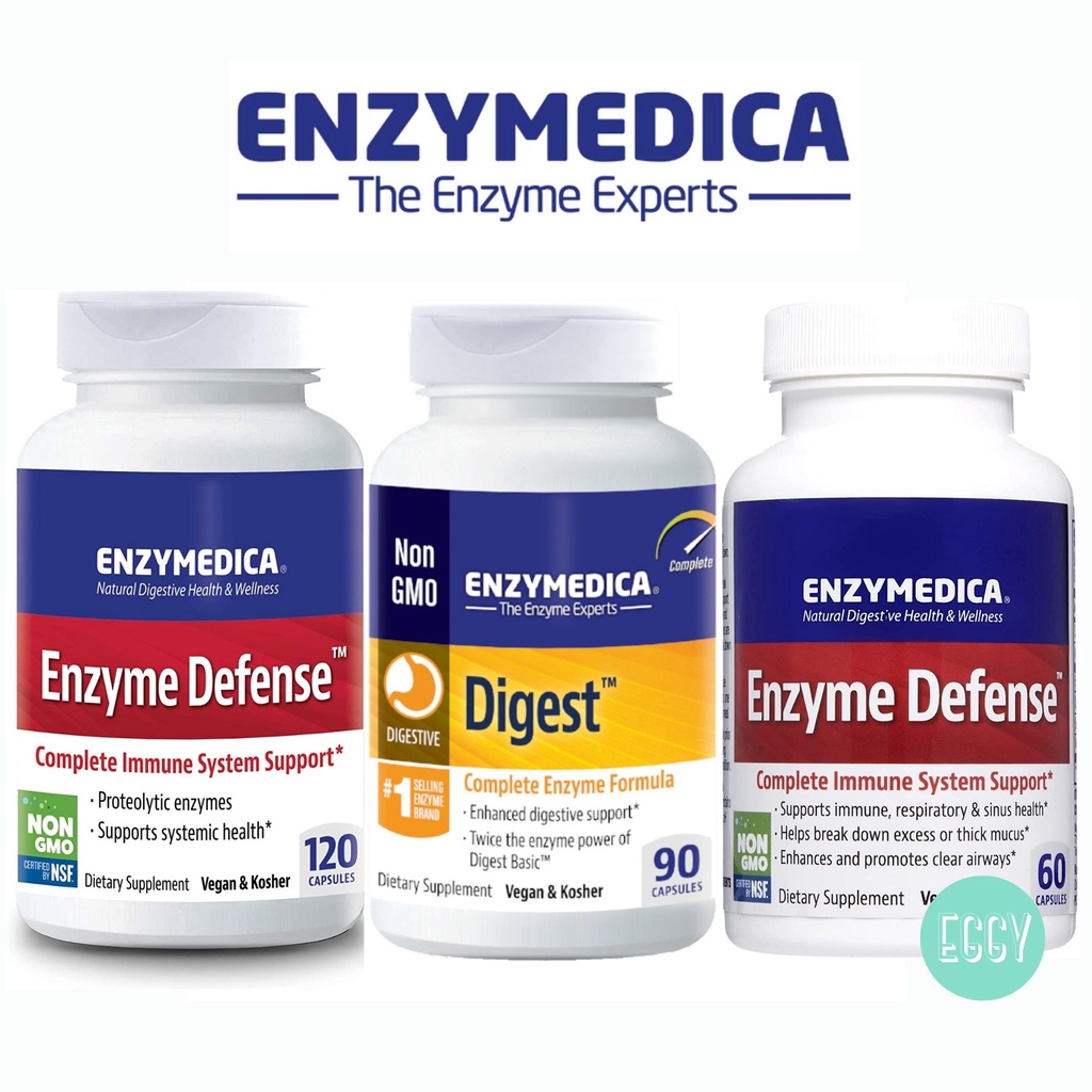 Enzymedica Enzyme Defense, Digest Complete Enzyme Formula 60/90/120 ...