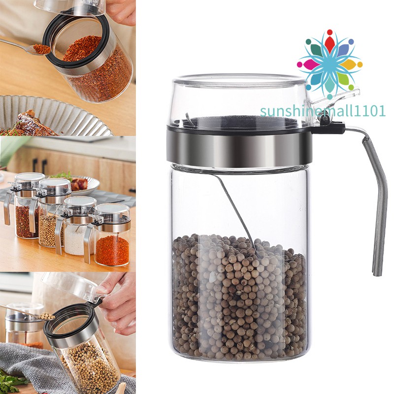 clear glass spice jars