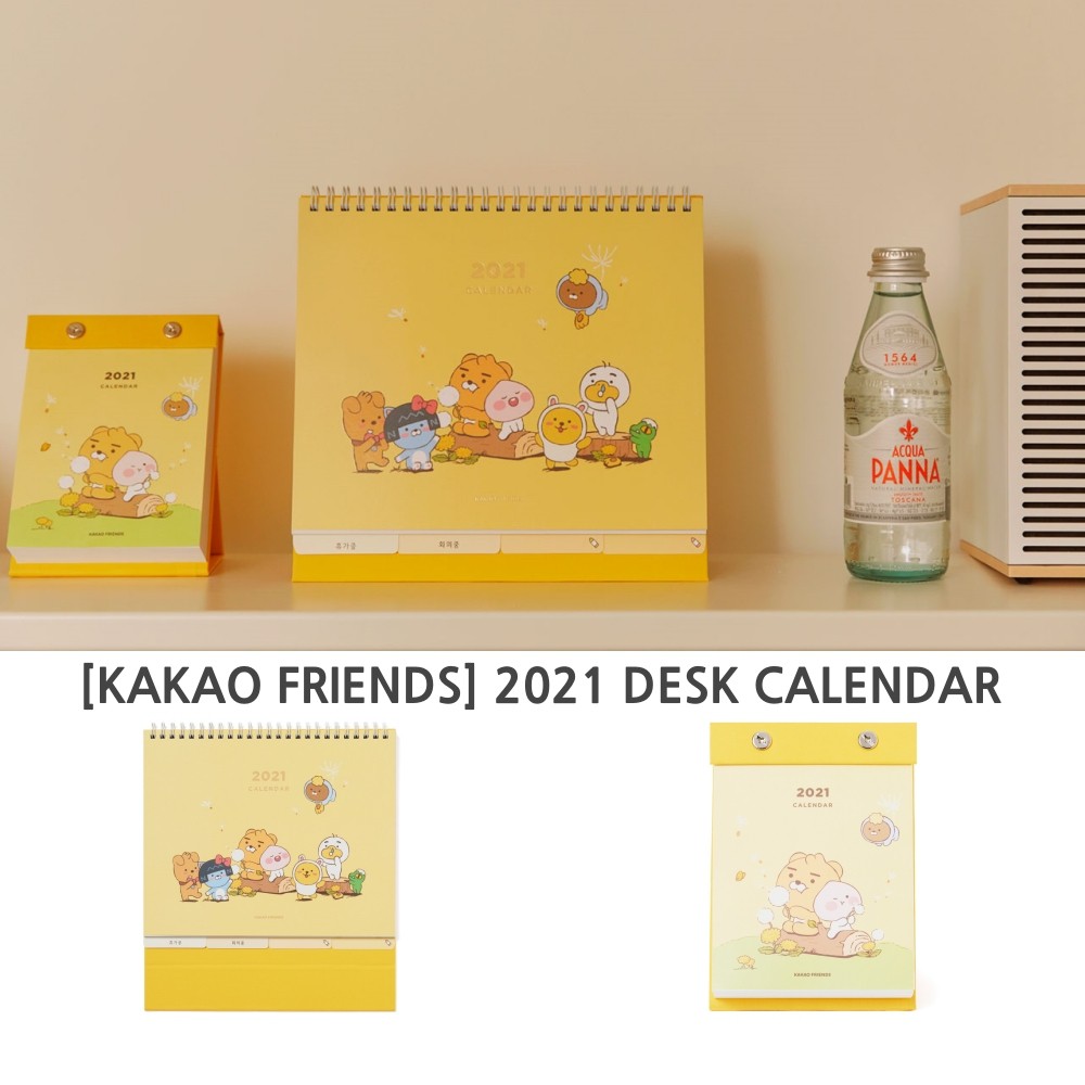 KAKAO FRIENDS 2021 Desk Calendar / Table Daily New Year Cute Character