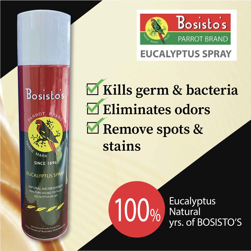 BOSISTOS Eucalyptus Spray 300ml [Disinfectant] Shopee Singapore