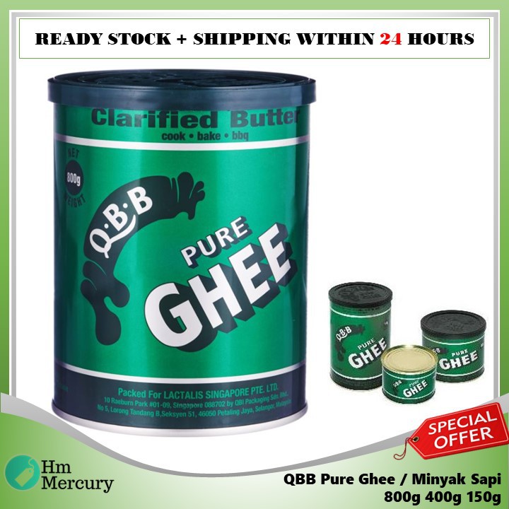 Qbb Pure Ghee Minyak Sapi 800g 400g 150g Shopee Singapore