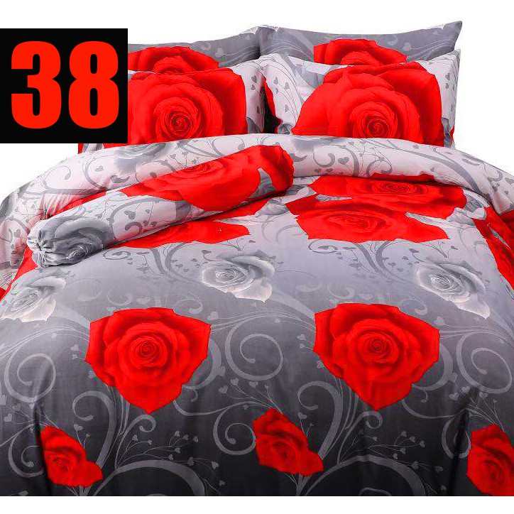 Rss 6 In 1 Cadar Bedsheet Fitted Queen Size King Size Corak Bunga Besar Shopee Singapore