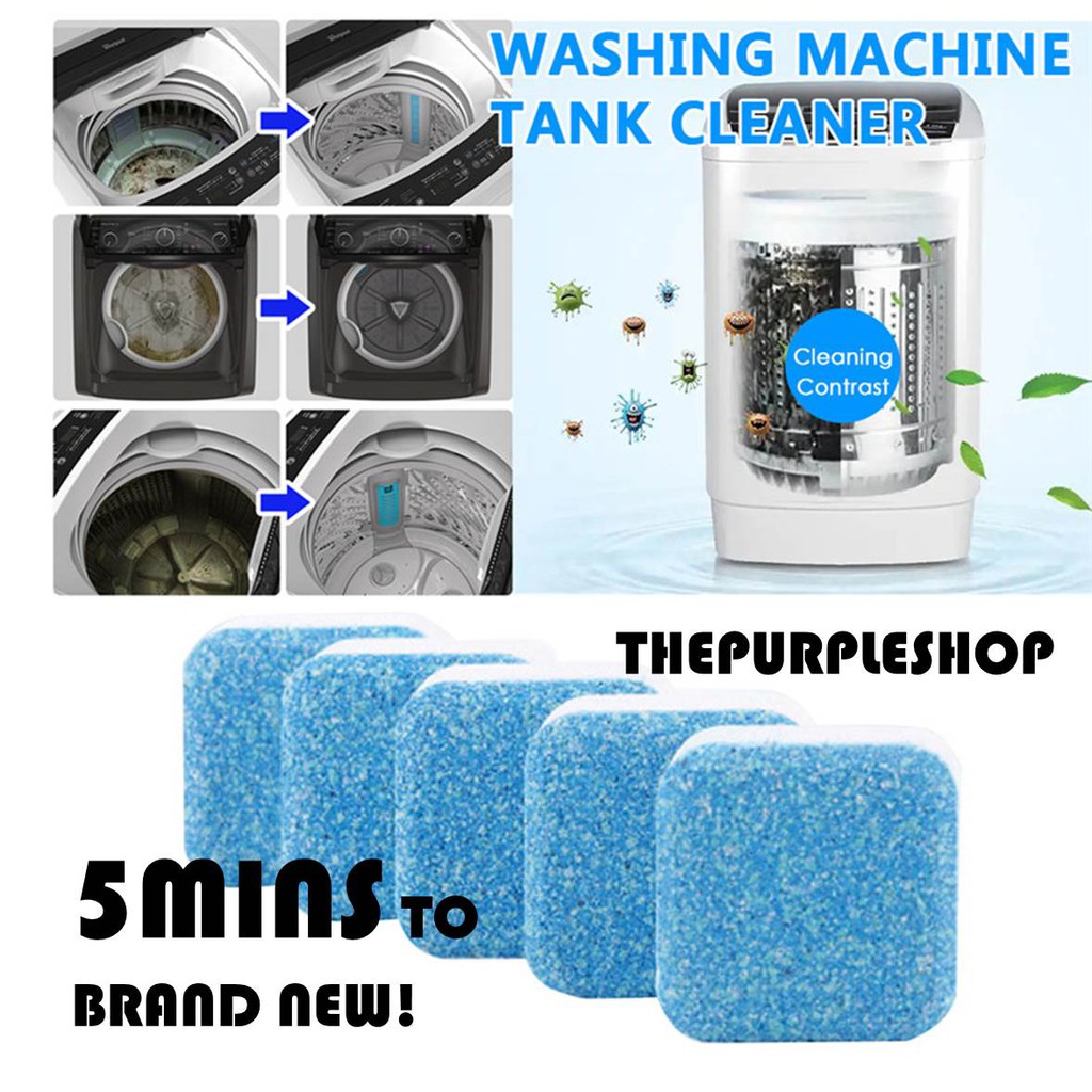 WASHING MACHINE Laundry Capsule Cleaning Tablets Detergent Effervescent
