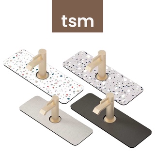 TSM Diatomite Faucet Mat | Quick Drying | Fast Water Absorption | Anti Non Skid | Tap Splash Guard Kitchen Basin Sink