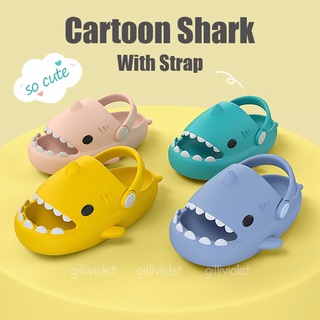 1-4years 3D Shark Slippers (with armband) Funny Cute Cartoon slides kids Sandals baby sandals girl baby shoes kids shoes