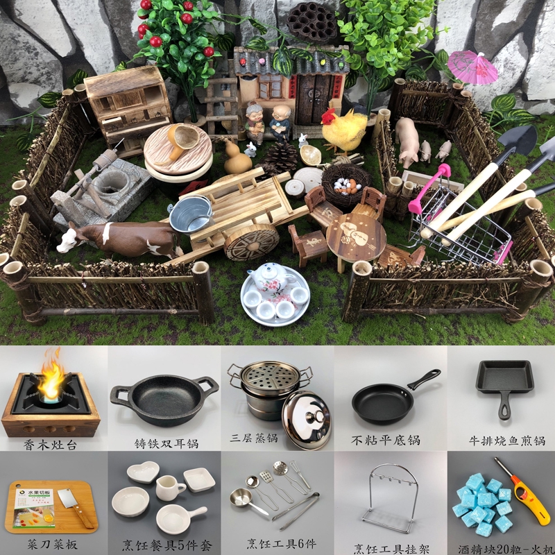 tiny real cooking set