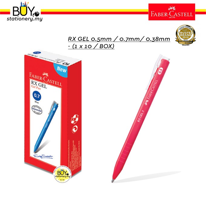 Faber Castell RX Gel Pen 0.5/ 0.7/ 0.38 -( 1x 10/ Box) | Shopee Singapore
